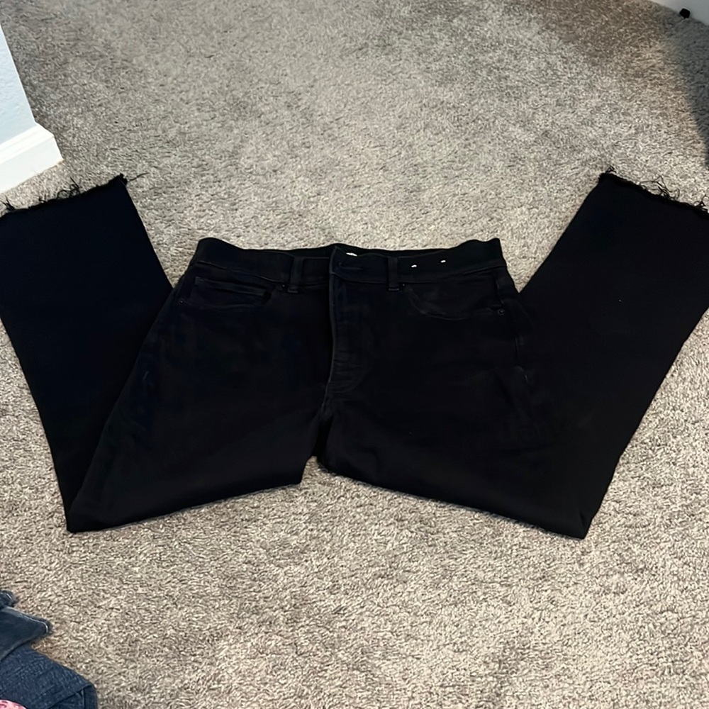 Black crop flare Jean